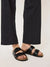Tamaris Black Double-Strap Sandal – Wide Fit with Cushioned Comfort