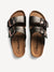 Tamaris Grey Double-Strap Sandal – Rose Gold Buckles & Cushioned Comfort