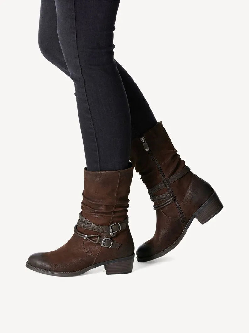 Marco tozzi brown boots best sale