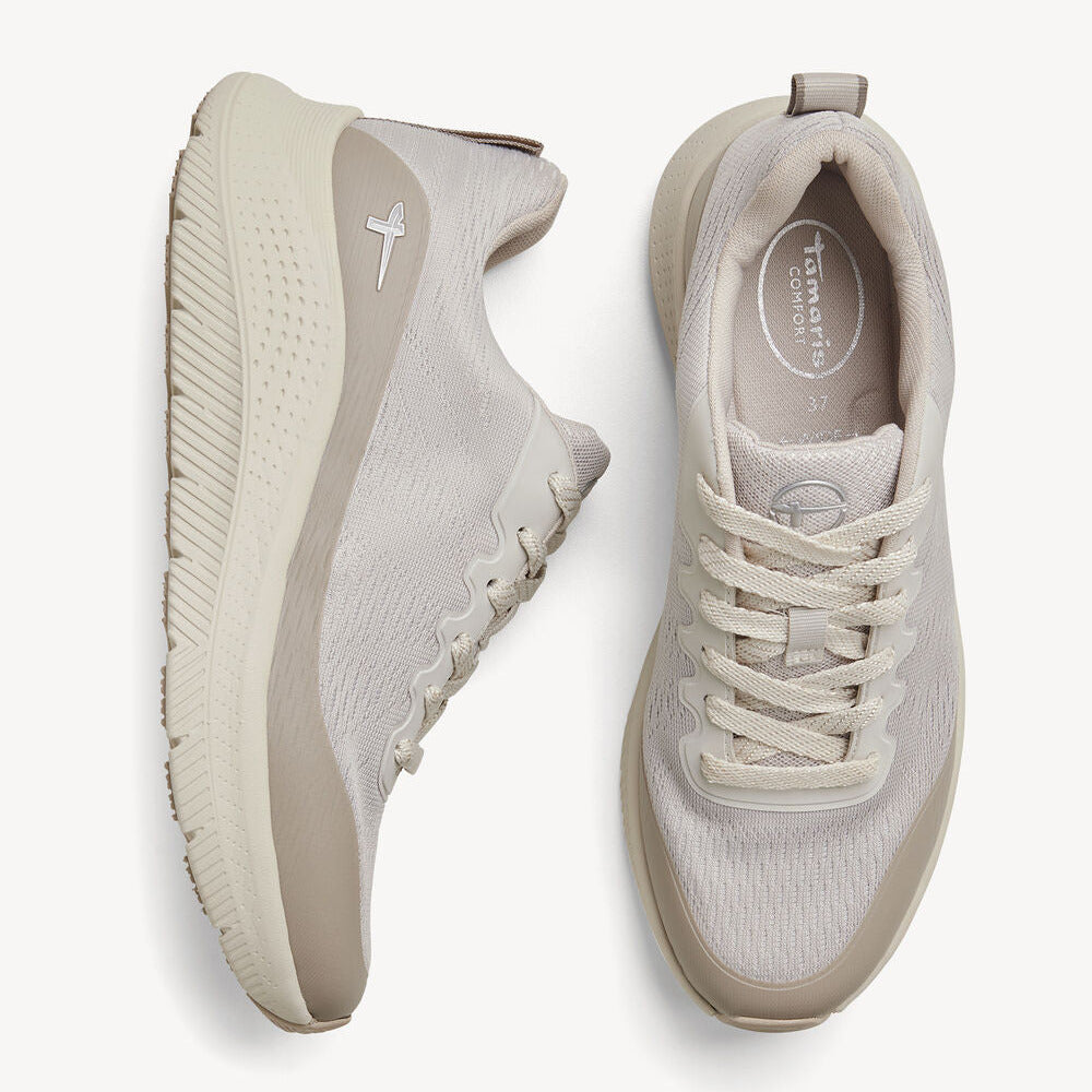 Tamaris Comfort Beige Knit Trainer