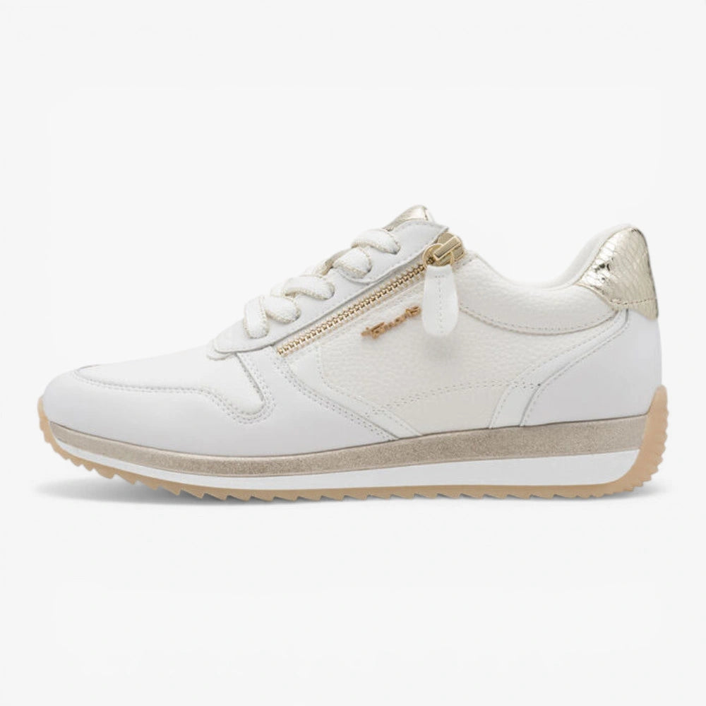 Tamaris COMFORT White Gold Lace-up (Wide Fit) - 8-83734-46 196