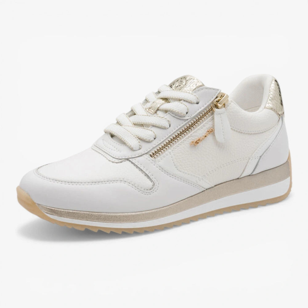 Tamaris COMFORT White Gold Lace-up (Wide Fit) - 8-83734-46 196