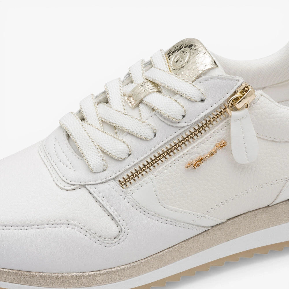 Tamaris COMFORT White Gold Lace-up (Wide Fit) - 8-83734-46 196