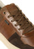 BullBoxer Cognac Leather Sneakers with Off-White Sole