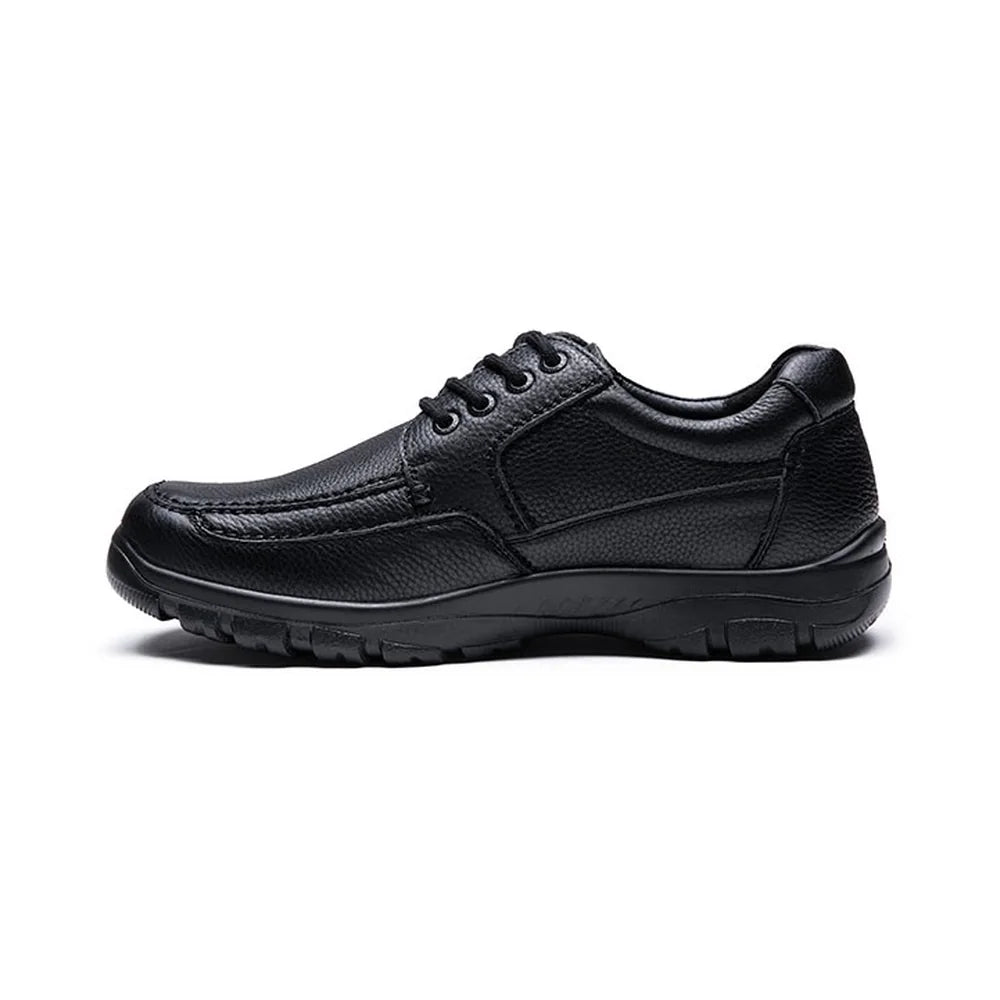 Inner side profile of the G-Comfort A-7825 men's black leather lace-up shoe.