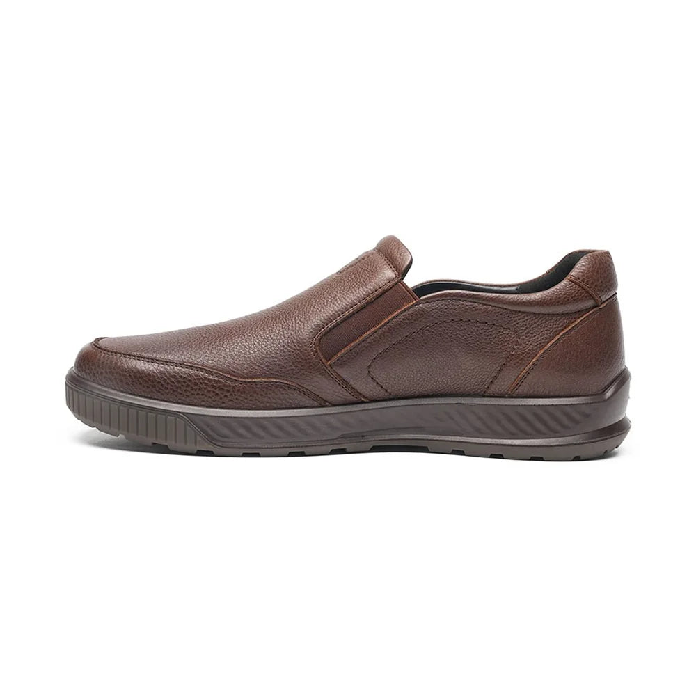 Inner side profile of the G-Comfort A-951 men's tan-cognac leather slip-on shoe.