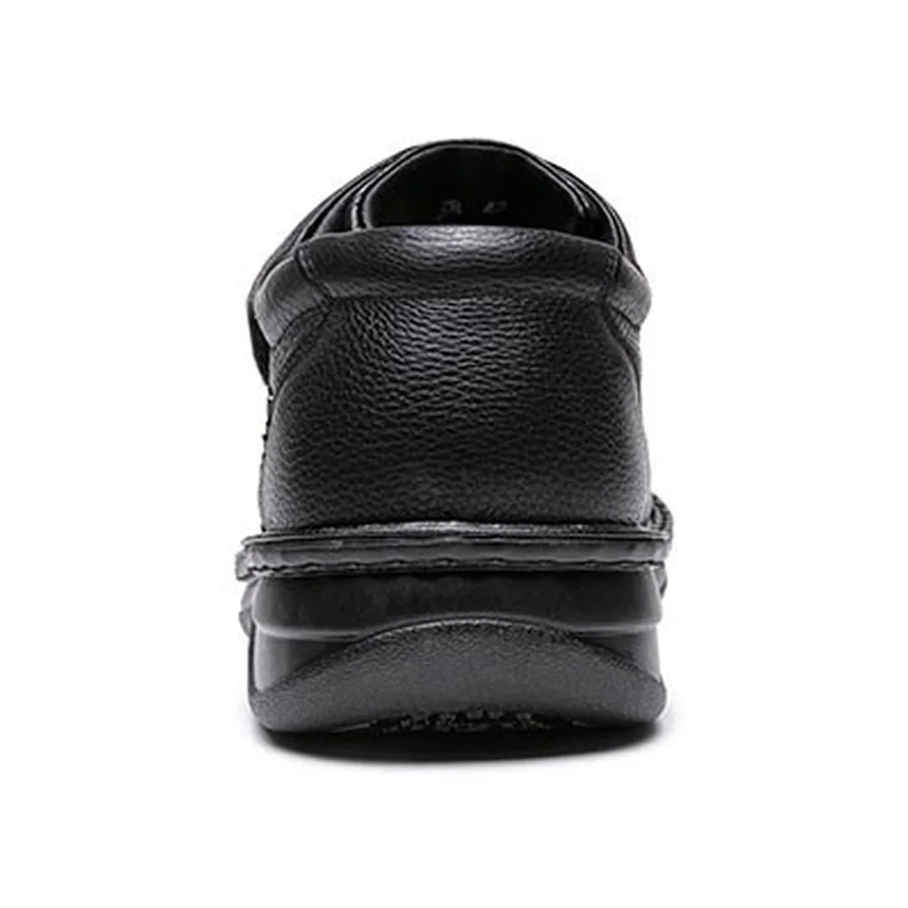 Rear view of the G-Comfort P-3708 black extra-wide leather shoe.