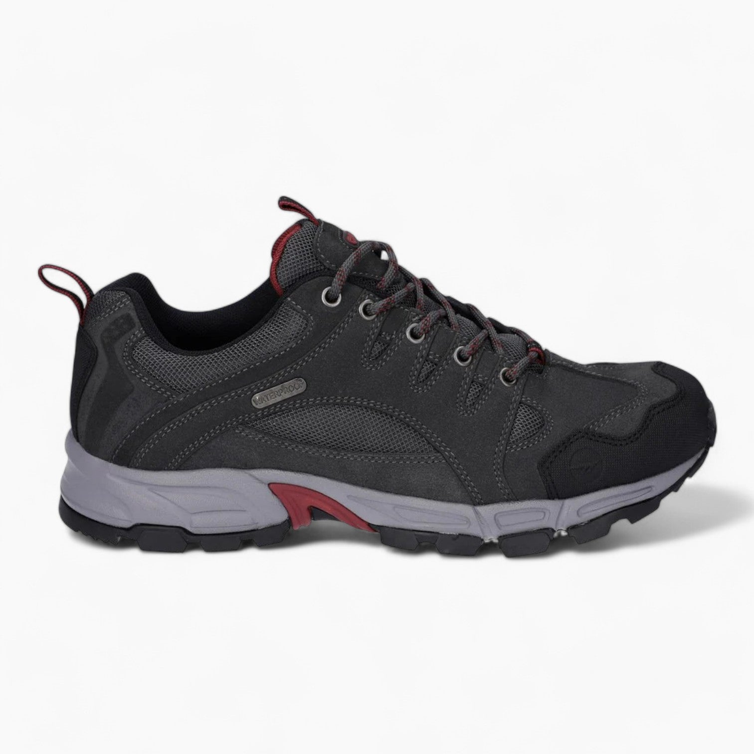 Hi-Tec Auckland Lite Men's Grey Hiking Shoes – Waterproof & Lightweight