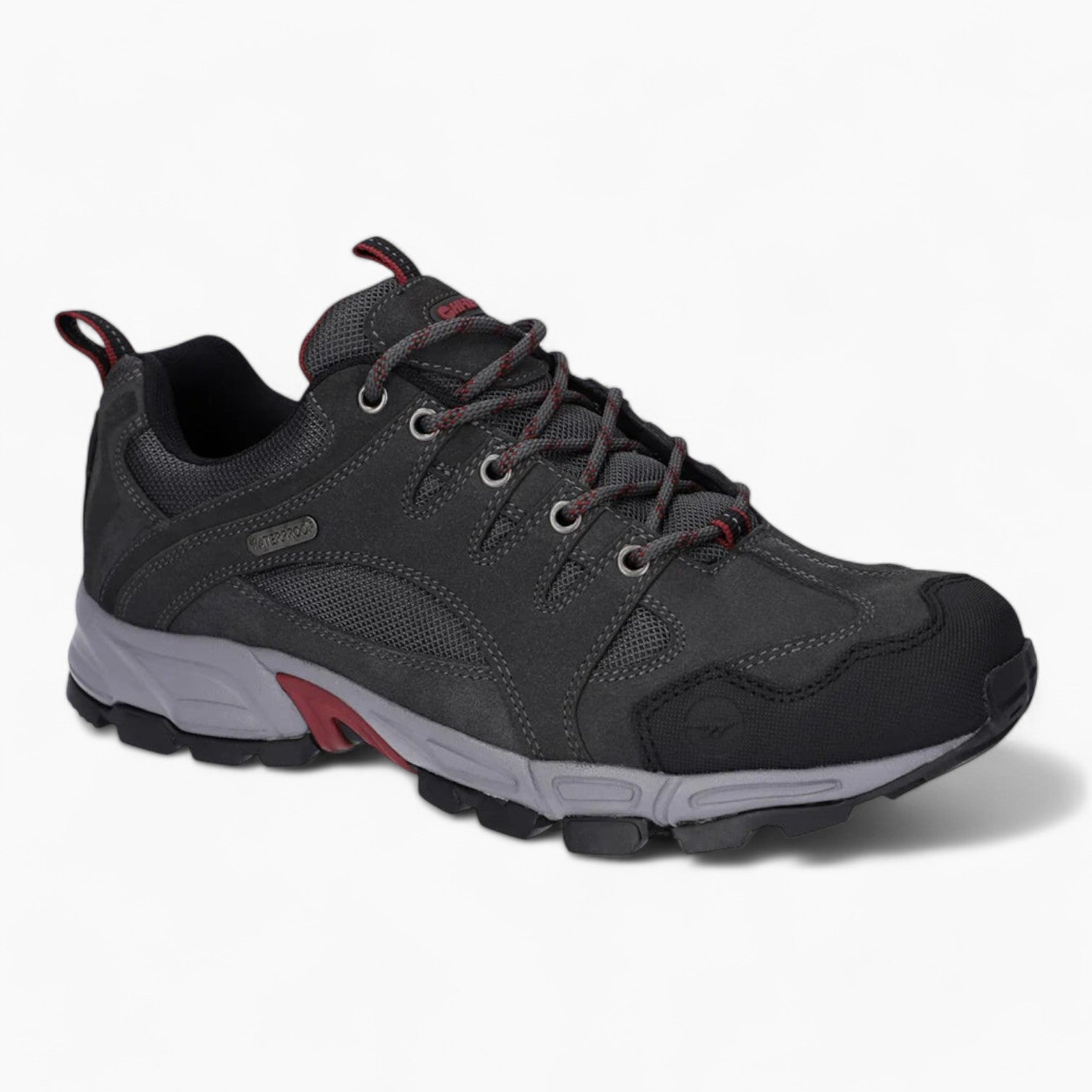 Hi-Tec Auckland Lite Men's Grey Hiking Shoes – Waterproof & Lightweight - Leavys Shoes