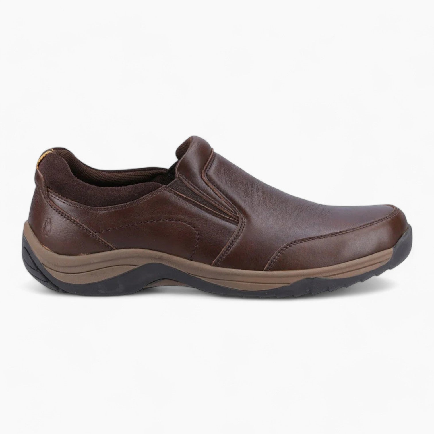 Men's Brown Leather Slip-On Shoes by Hush Puppies – Donald Comfort Fit