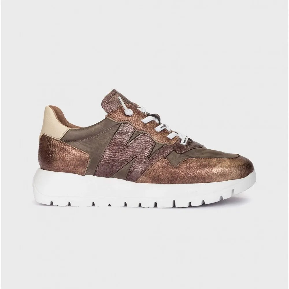 Wonders ODISEI 91 Gold/Lead Leather Sneakers, WondersFly™