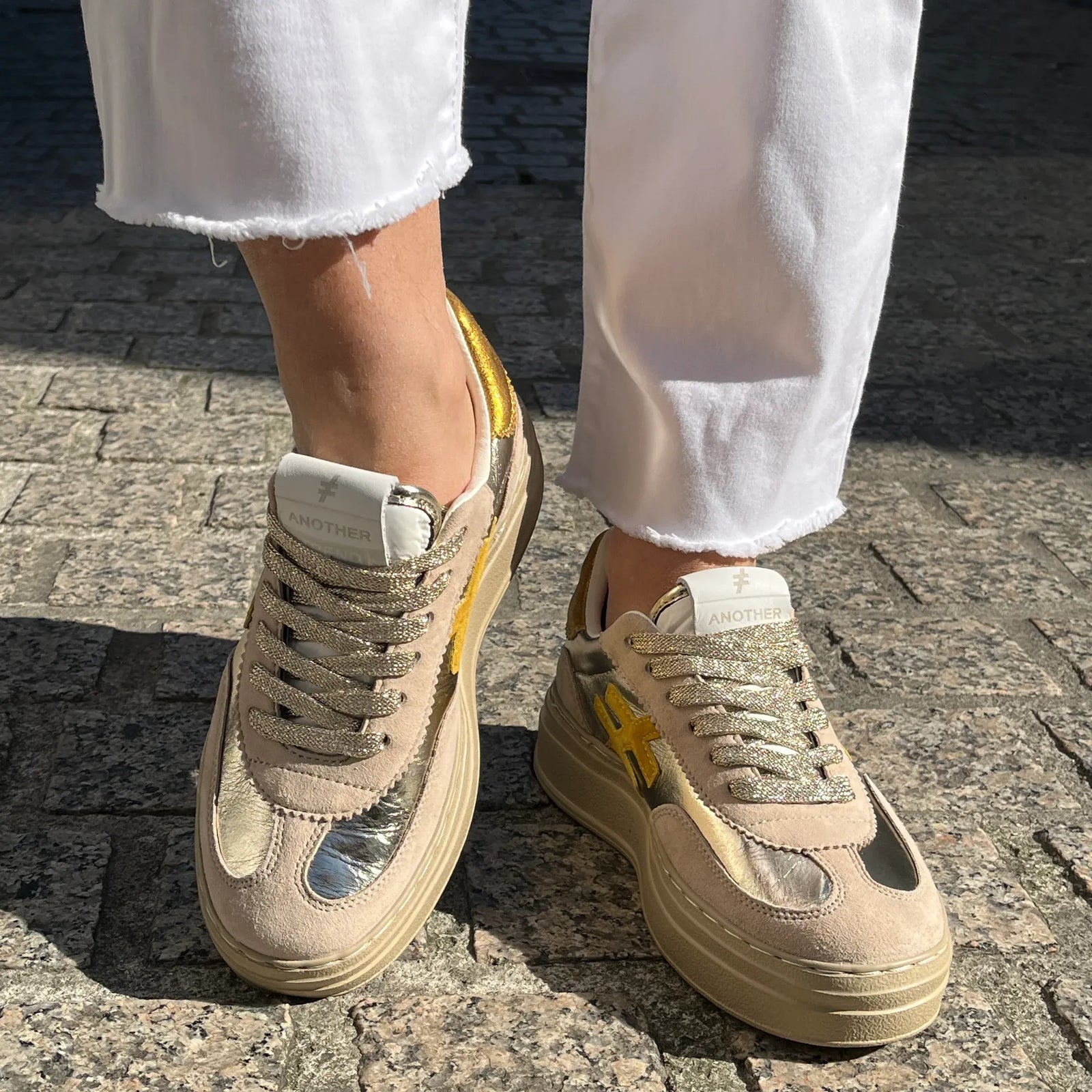 Another Trend A0357879 – ATHLETIC BABY SILK MULTI LINO Trainers - Leavys Shoes