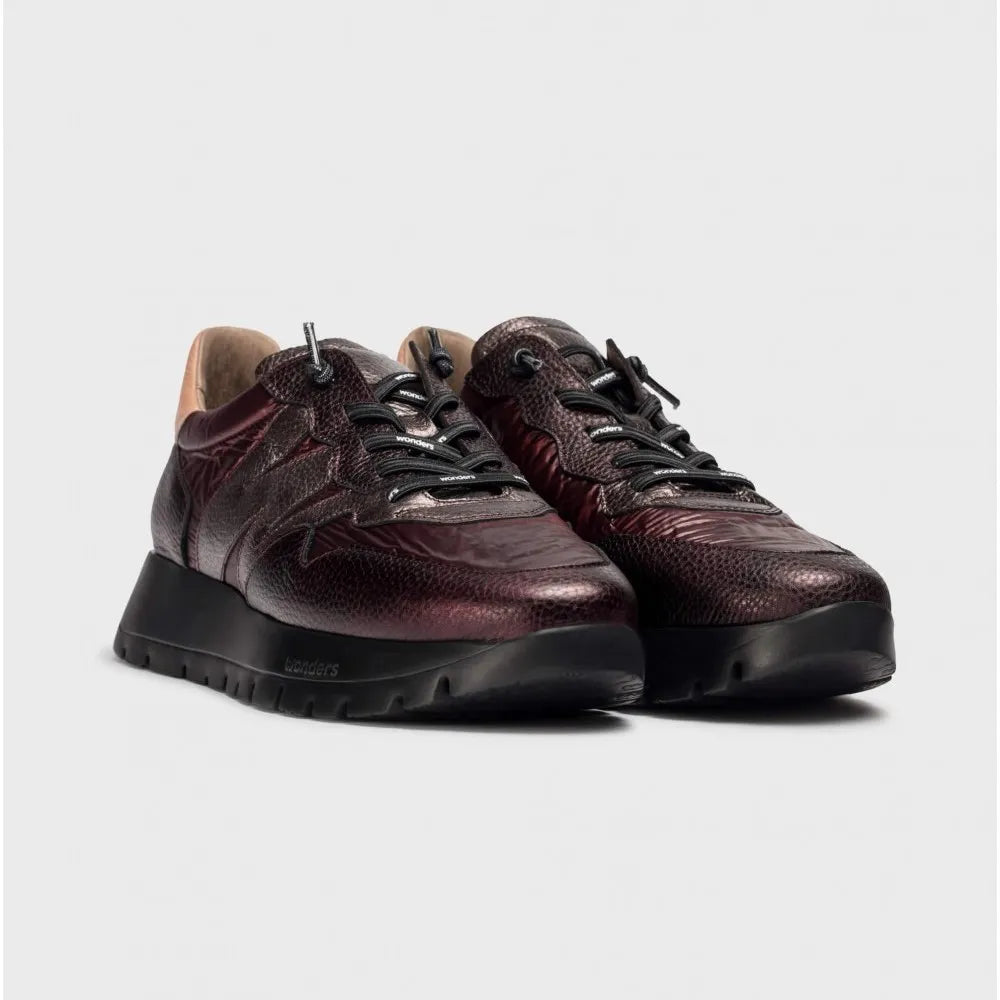 Wonders ODISEI 91 Burgundy Leather WondersFly™ Sneakers - Leavys Shoes