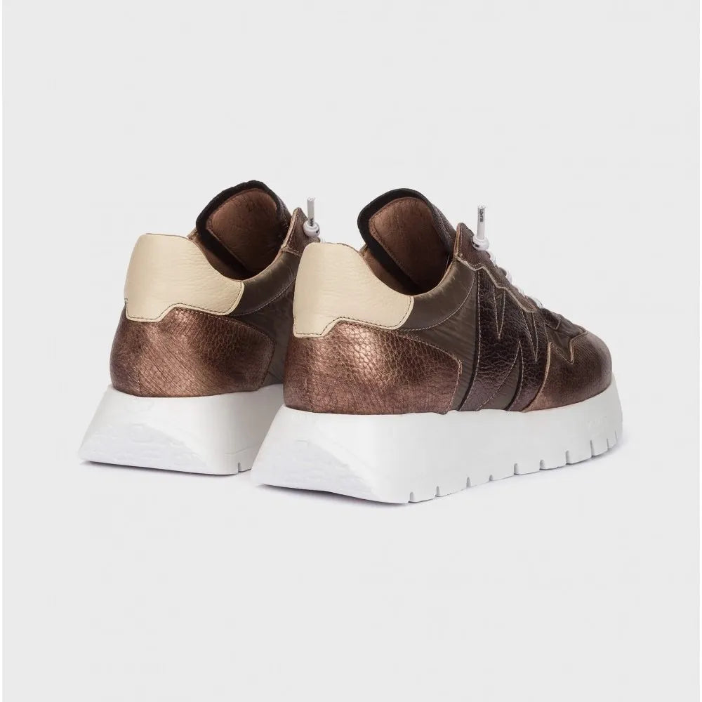 Wonders ODISEI 91 Gold/Lead Leather Sneakers, WondersFly™