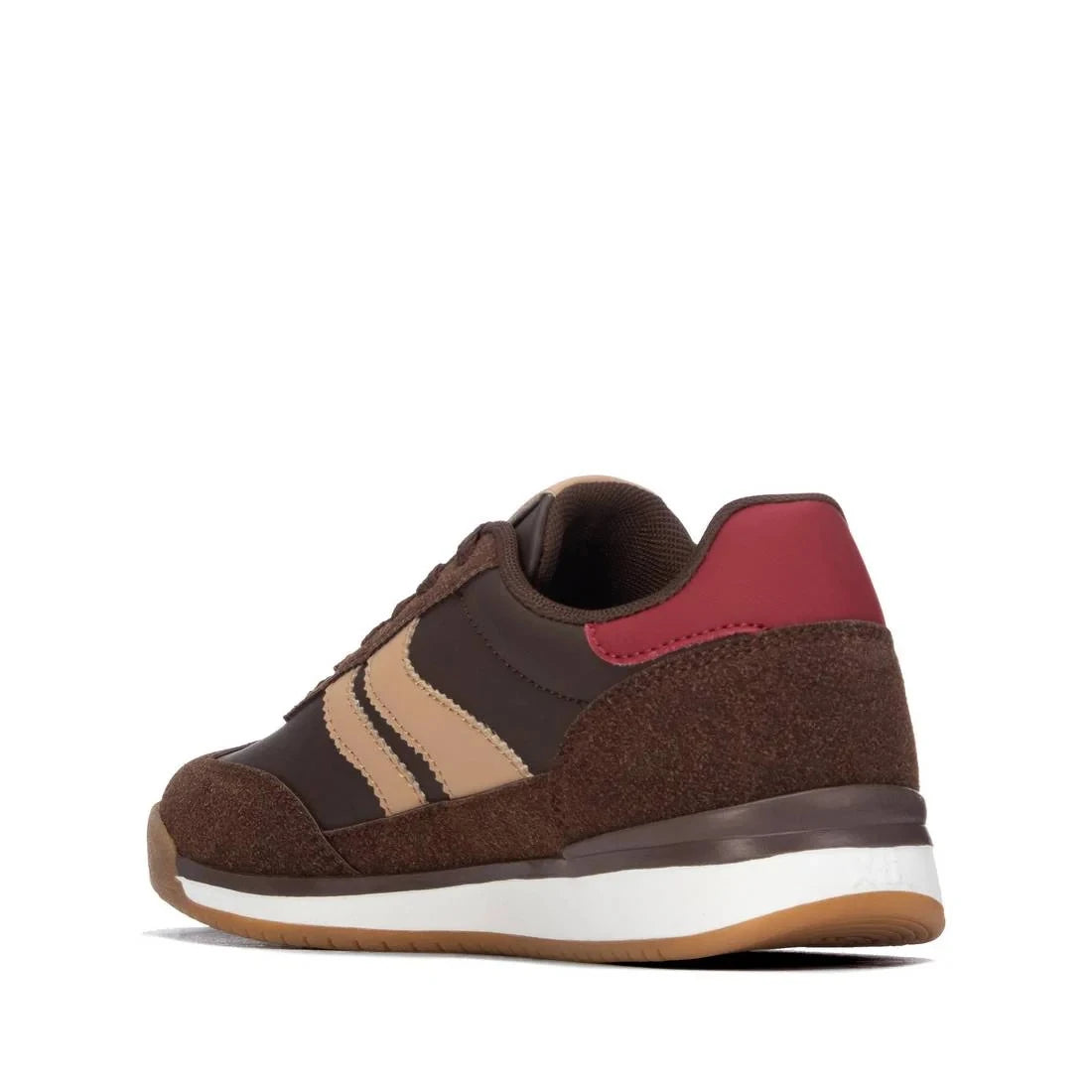 Xti Chocolate Brown Contrast Detail Vegan Trainers