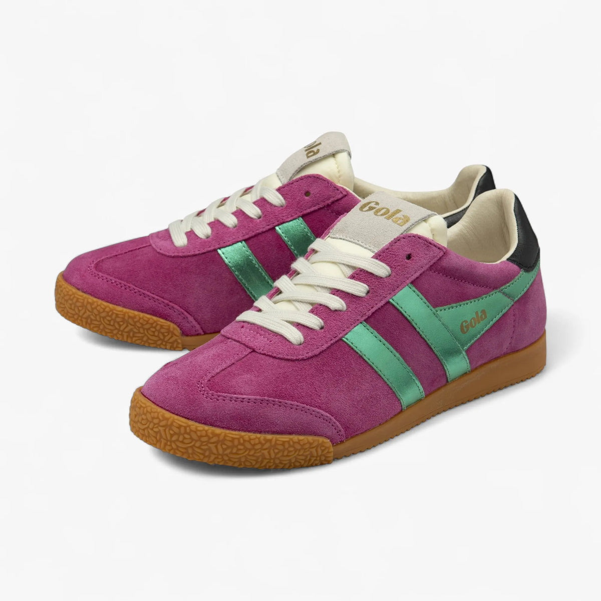 Gola Elan Glitz Women’s Trainers – Fuchsia/Emerald/Black (CLB790KN2) - Leavys Shoes