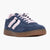 Xti Vegan Faux Suede Trainers, Navy with Pink Trim