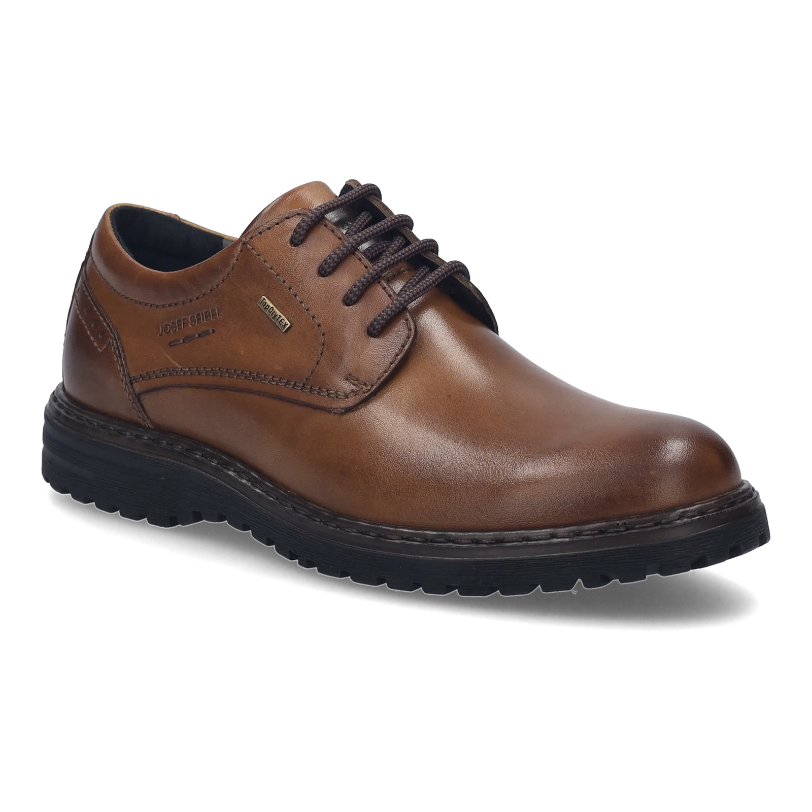 Josef Seibel Erroll 50 in Cognac, three quarter view