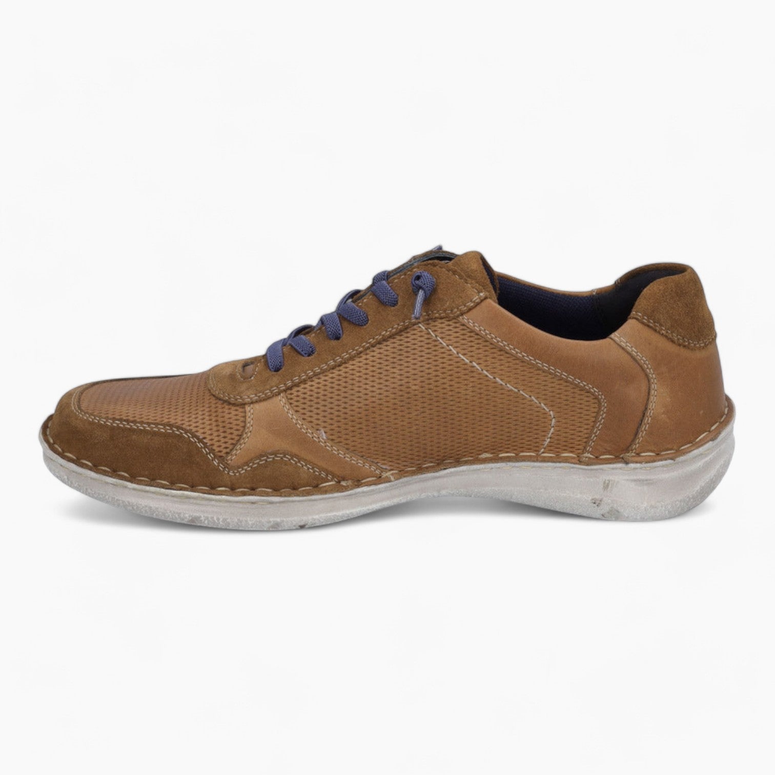 Josef Seibel Anvers 97 Men's Wide Fit Low Shoes in Castagne