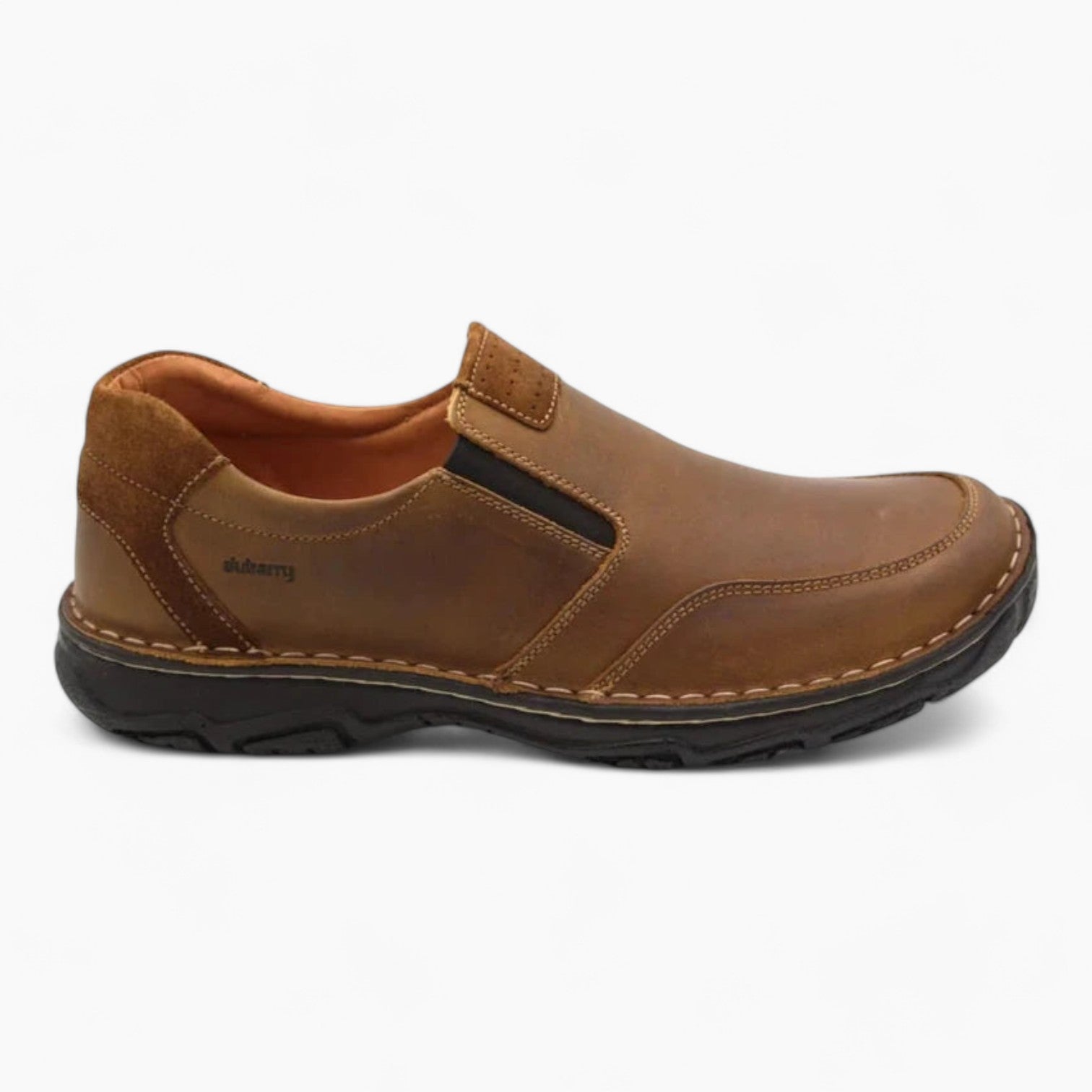 Bell Tan Slip-On Men's Shoe with Black Sole by Dubarry - Leavys Shoes