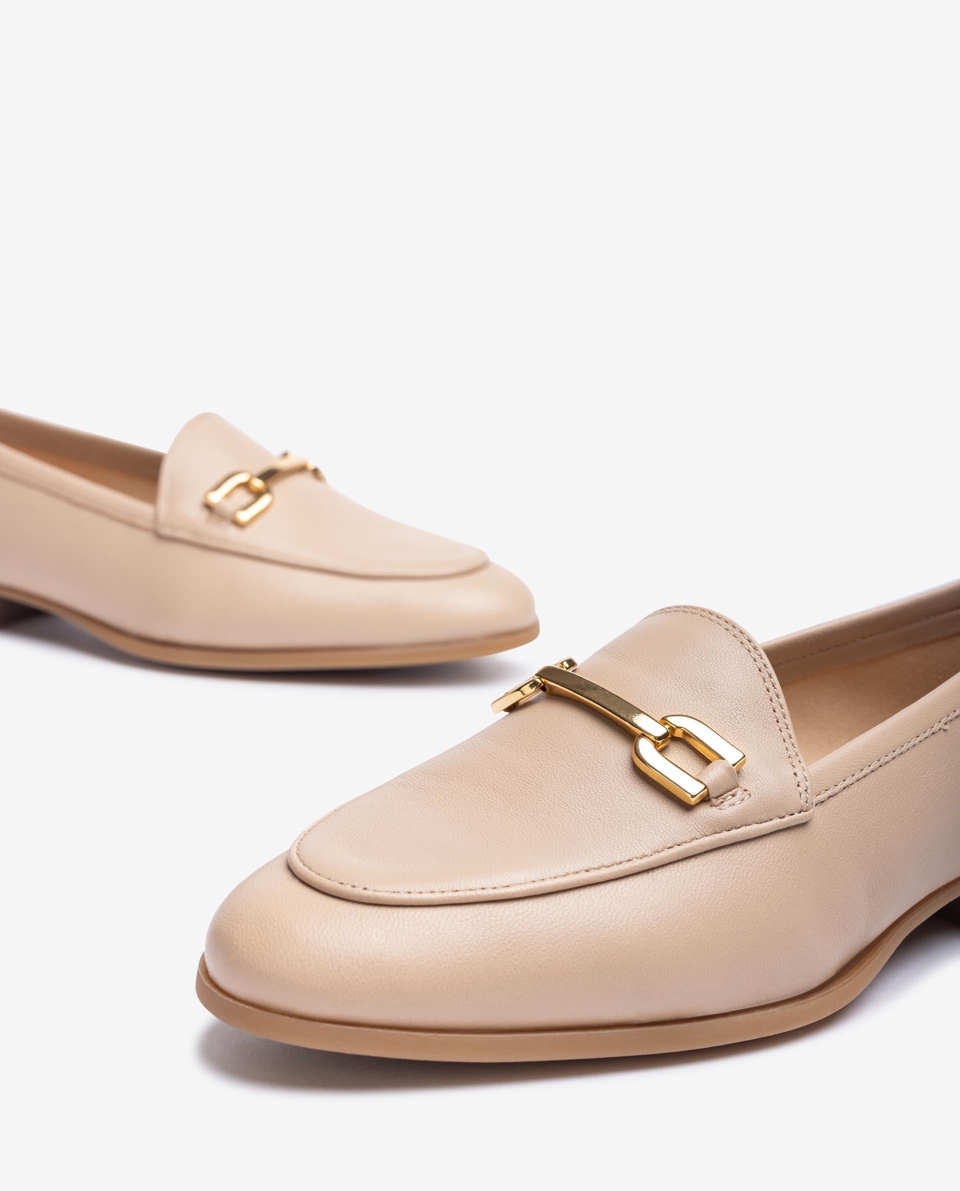 Top view showing the rounded toe shape of the Unisa DALCY Leather Loafer.