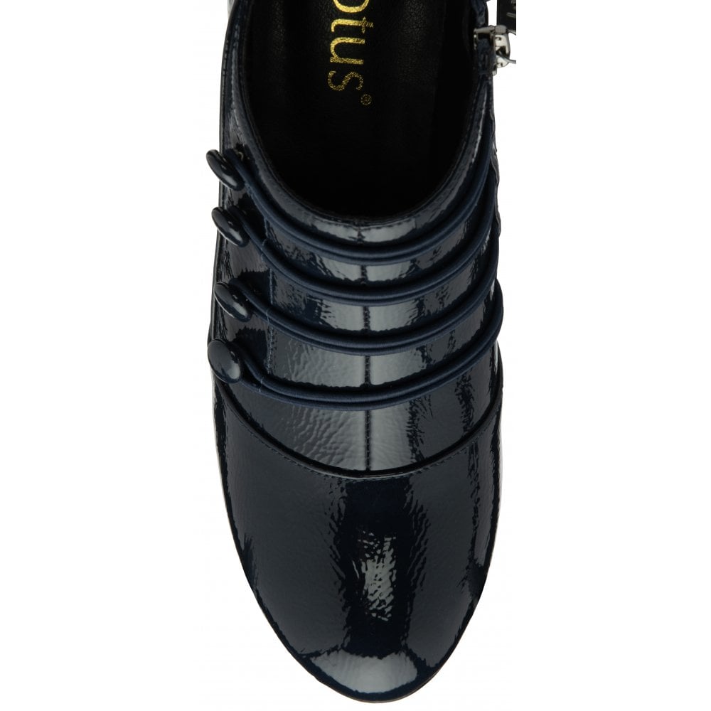 Top-down view of the Lotus Gem Shoe-Boot, displaying the distinct toe shape.