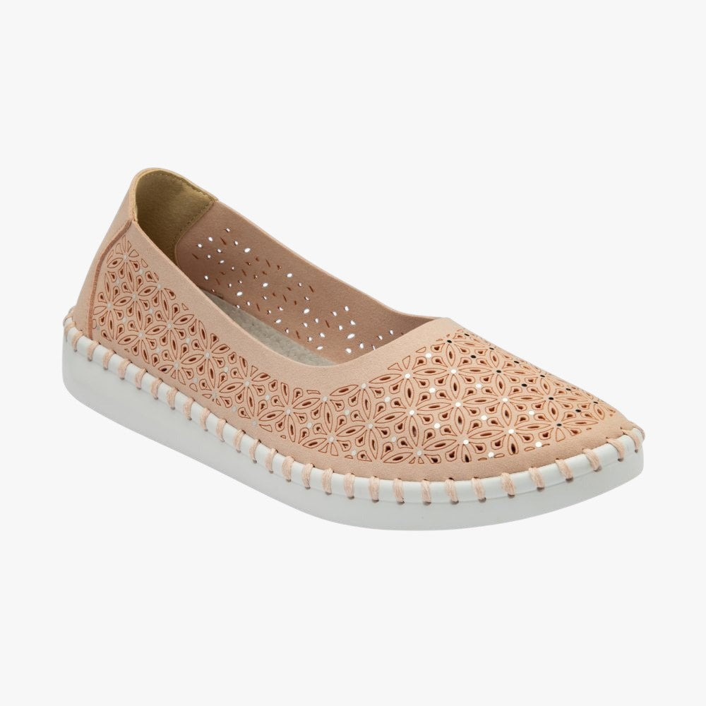 Lotus Pink Ewelina Slip-On Shoes with Diamanté Detailing - Leavys Shoes