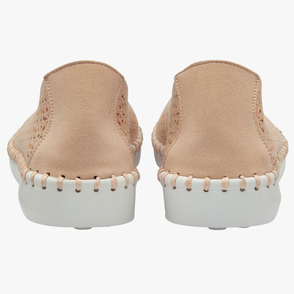 Lotus Pink Ewelina Slip-On Shoes with Diamanté Detailing - Leavys Shoes