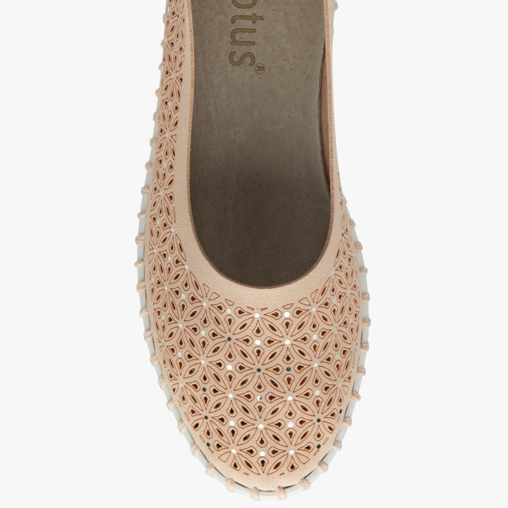 Lotus Pink Ewelina Slip-On Shoes with Diamanté Detailing - Leavys Shoes