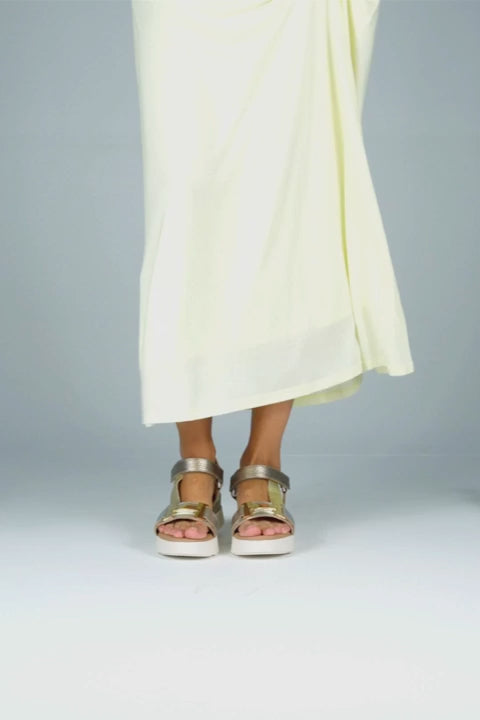Oh! My Sandals Vania Metallic Leather Sandals