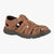 Lotus Men’s Tan Leather Fisherman Sandals with Cushioned Footbed