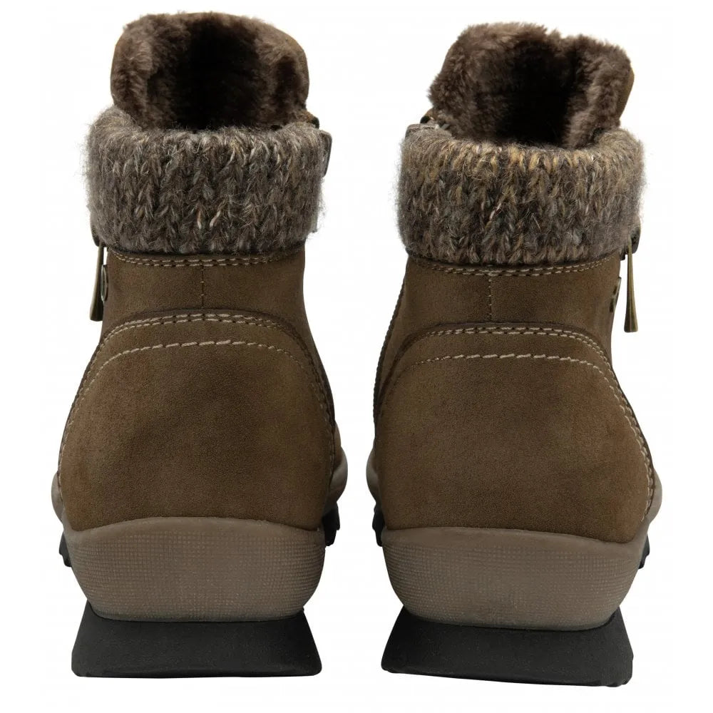 Lotus Ryder Taupe Ankle Boot – Wide Fit & Casual Comfort - Leavys Shoes