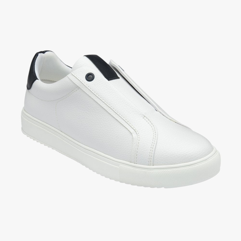 Lotus Leon White Slip-On Trainers for Women - Leavys Shoes