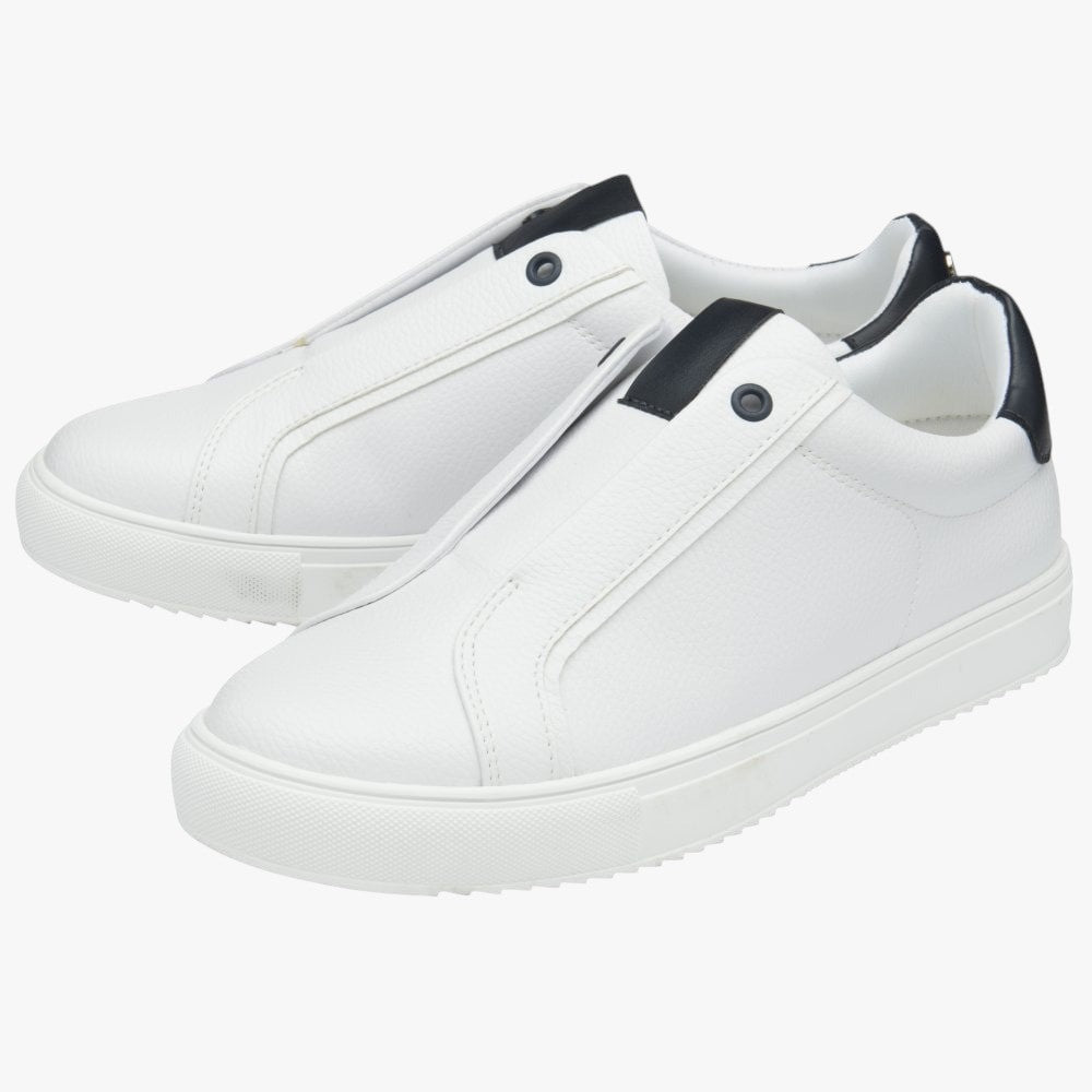 Lotus Leon White Slip-On Trainers for Women - Leavys Shoes