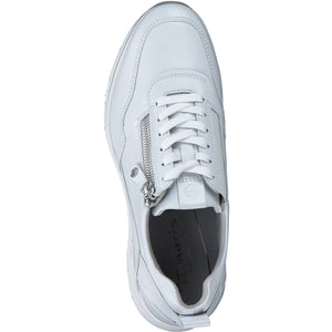 Runner High Lace-Up Shoes in White Leather