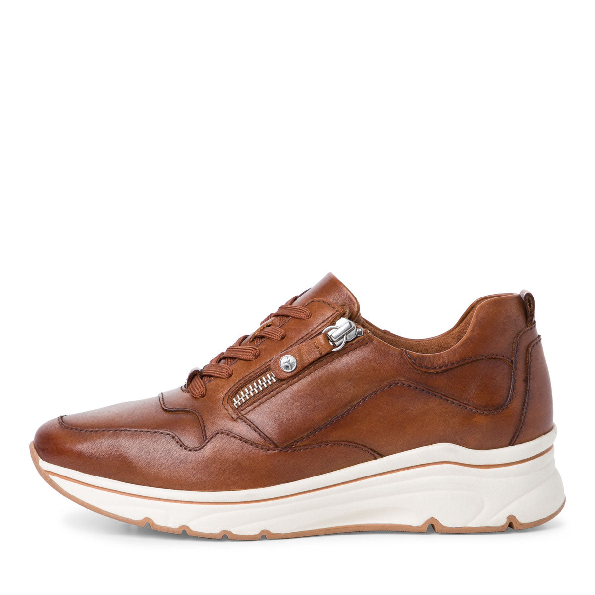 Runner High Lace-Up Shoes in Cognac