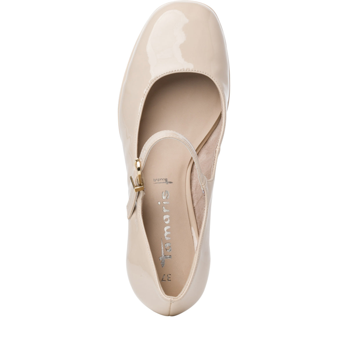 Chic Show Mary-Jane Pumps in Ivory Patent