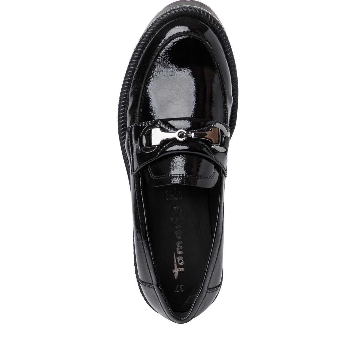 Urban Soles Loafers in Black Patent