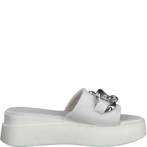 Sleek and Modern White Fabulous Mule Sandals