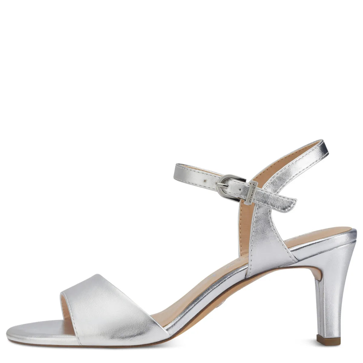 Silver sandals low clearance heel