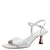 Tamaris White Patent Square Toe Sandal – Sculpted Heel & Comfort - Leavys Shoes