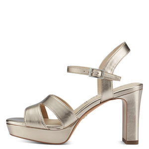 Belle of the Ball Glamorous Platform Sandals in Gold
