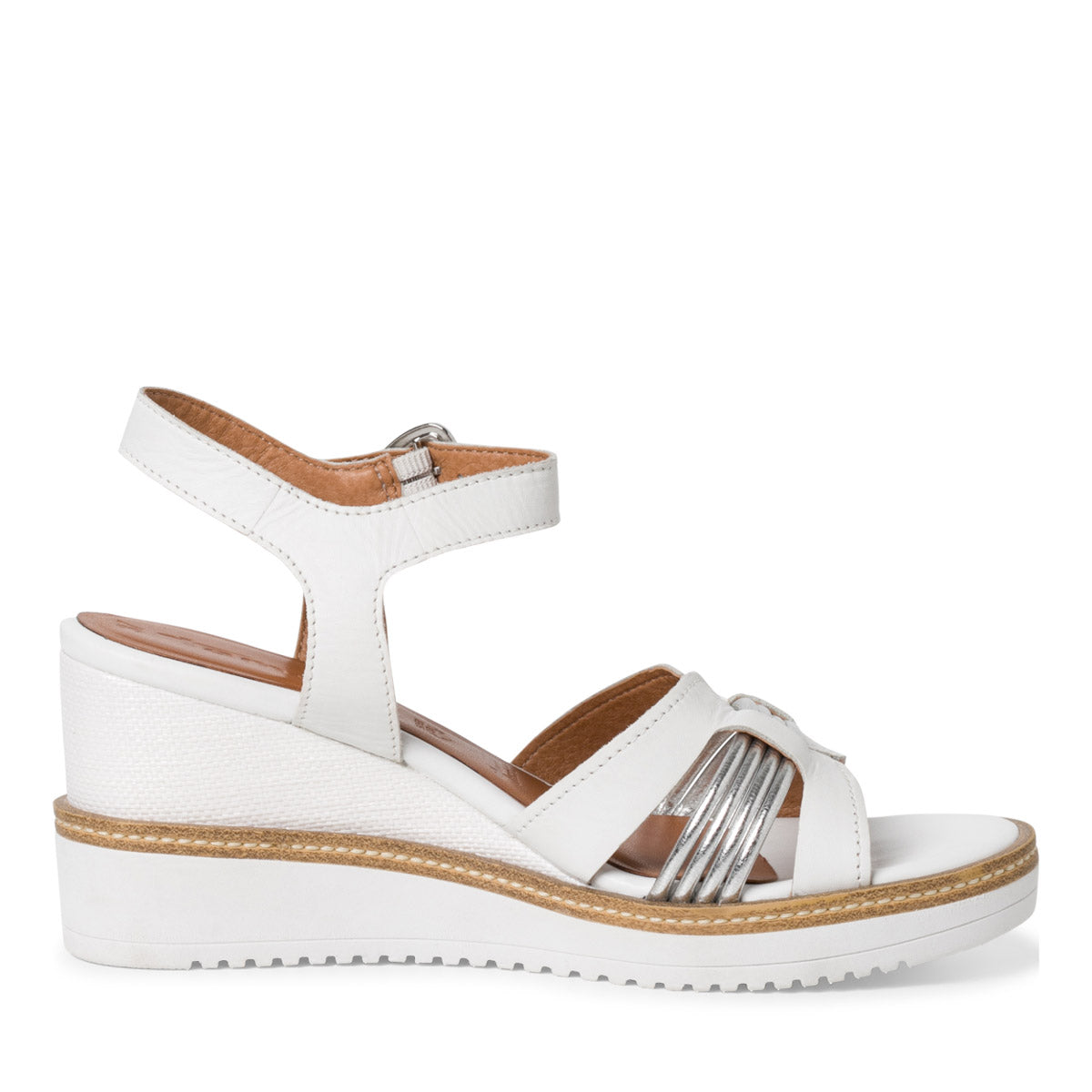 Summer Staple White Elegant Wedge Sandals