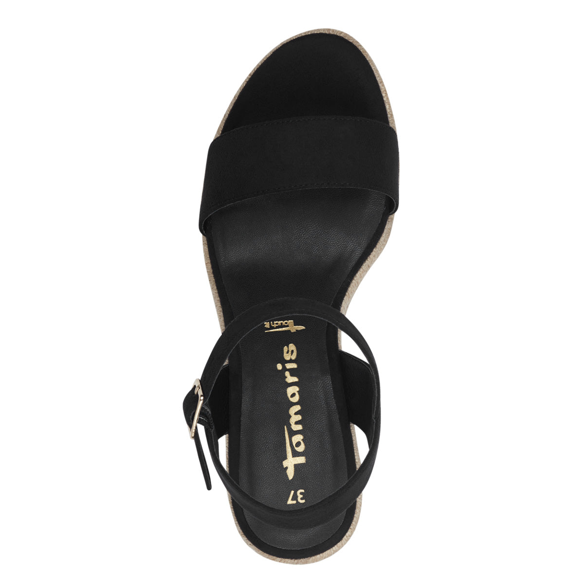 Super Stylish Black Espadrille Wedge Sandals