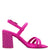 Bold Hot Pink Faux Suede Sandals