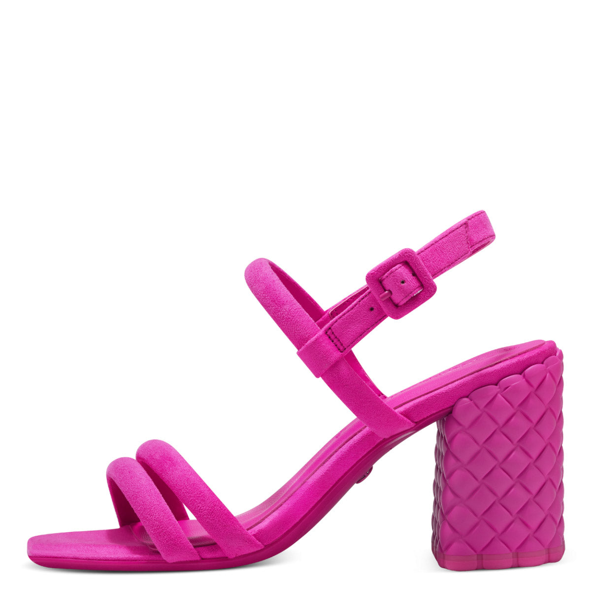 Bold Hot Pink Faux Suede Sandals for Special Events