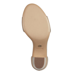 Bottom view of Tamaris sandal, focusing on the heel and outsole.