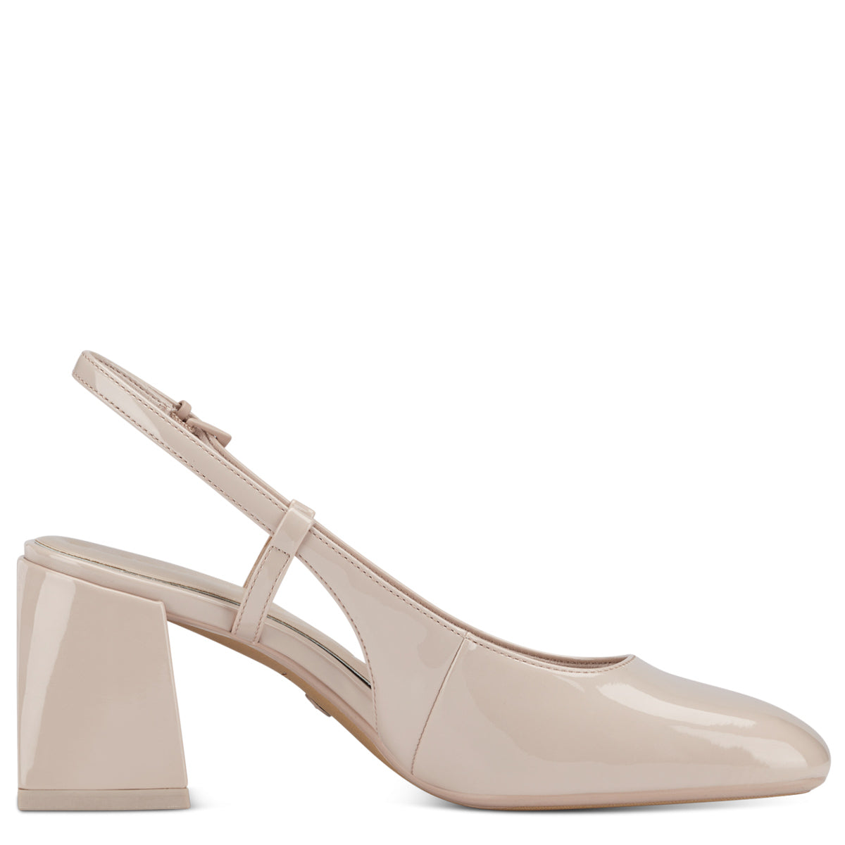 Inside view of the Elegant Nude Slingback, emphasizing the adjustable strap feature.