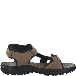 Classic Leather Men's Summer Sandals with Comfortable Footbed