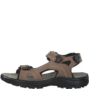 Classic Leather Men's Summer Sandals with Comfortable Footbed